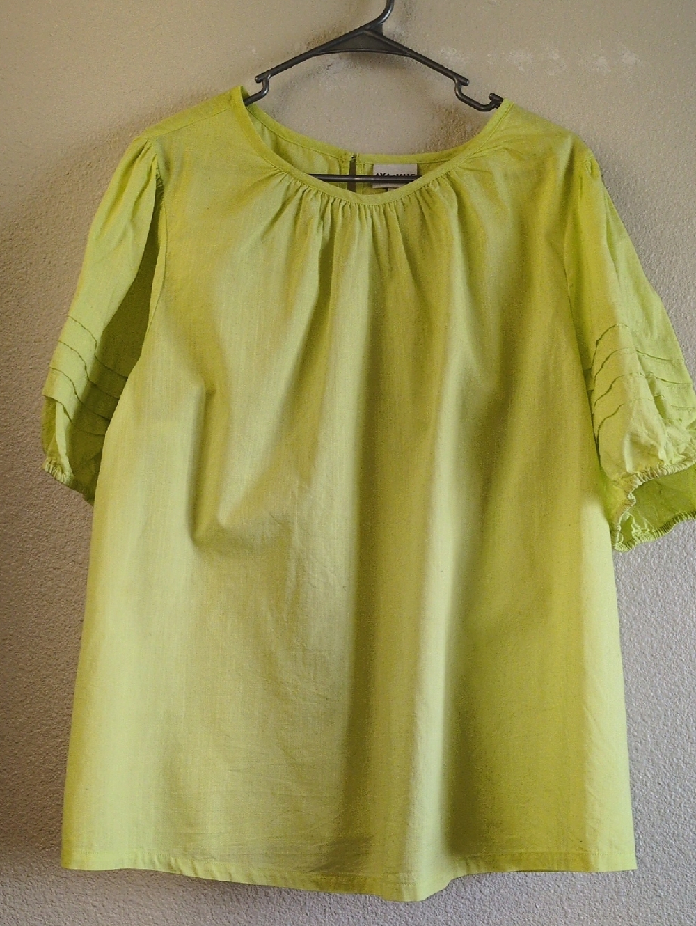 Ava + Viv Summer Ready Sunshine Yellow Peasant Style Top Size 1X
